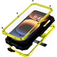 thumbnail image 1 of Case Compatibility with iPhone 16 Pro Max Case 6.9 '' 2024 Heavy Duty Protection Dustproof Rugged Military Grade Metal Built in Screen Protector Kickstand  Phone case (16Pro Max Yellow), 1 of 12