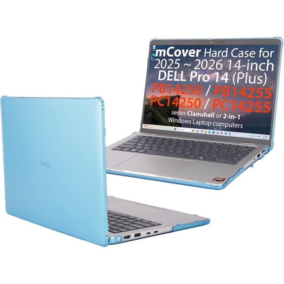 Case ONLY Compatible for 2025-2026 14" Dell Pro 14 Plus PB14250 PB14255 and Pro 14 PC14250 PC14255 Windows PC (NOT Fitting Any Other Dell Models)- Aqua