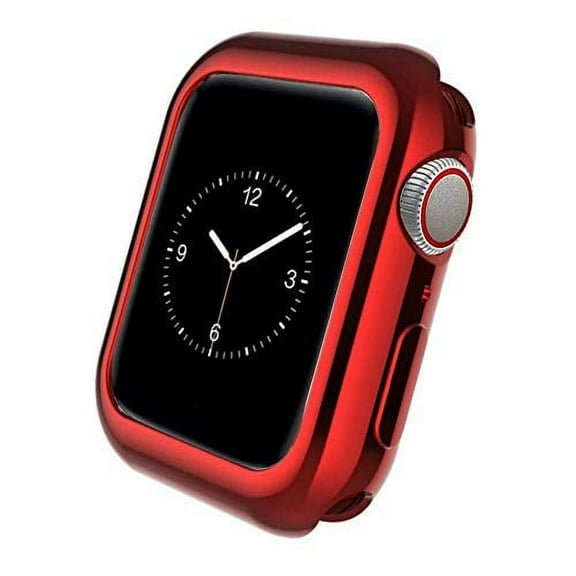 Case Compatible Apple Watch Series 3, Shock Proof Protective Silicone Bumper Resistant TPU Protector Case Cover Replacement for Apple Watch Series 3 (Red, 38mm)