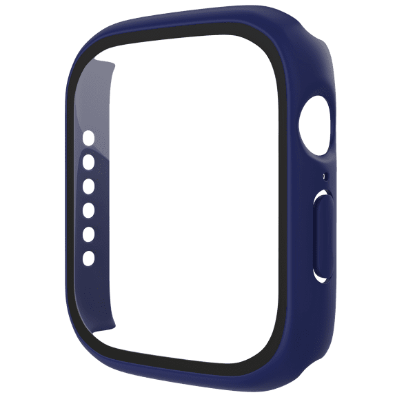 Case Compatible with Apple Watch Series 6/SE/Series 5/Series 4 38mm with Built in Tempered Glass Screen Protector ,Overall Protective Hard PC Case Ultra-Thin Cover-Dark Blue