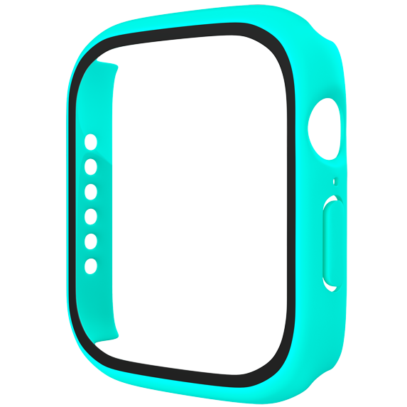 Case Compatible with Apple Watch Series 6/SE/Series 5/Series 4 38mm with Built in Tempered Glass Screen Protector ,Overall Protective Hard PC Case Ultra-Thin Cover-Turquoise