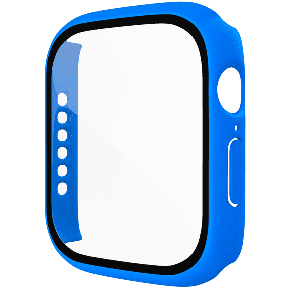 Case Compatible with Apple Watch Series 6/SE/Series 5/Series 4 42mm with Built in Tempered Glass Screen Protector ,Overall Protective Hard PC Case Ultra-Thin Cover-Blue