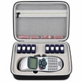 thumbnail image 1 of Case Compatible with DYMO LetraTag LT-100H Handheld Label Maker Machine, Holder for Labeler Makers Printer Machine & Labeling Tapes Refills, with Mesh Pocket for Accessories- (Grey Sponge), 1 of 8