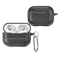 thumbnail image 1 of Case Compatible with Earbuds Case Airpods Pro (2019), Cool Business Carbon Fiber Grain Soft TPU Military-Grade Anti-Drop Anti-Scratch Wireless Earphone Protector with Keychain,Black, 1 of 12