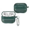 thumbnail image 1 of Case Compatible with Earbuds Case Airpods Pro (2019), Cool Business Carbon Fiber Grain Soft TPU Military-Grade Anti-Drop Anti-Scratch Wireless Earphone Protector with Keychain,Green, 1 of 12