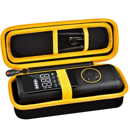 Case Compatible with Fanttik X8 for APEX Tire Inflator Portable Air Compressor 2X Faster Inflation. Storage Holder for airmoto/for VacLife/for Powools/for RYSEAB Air Pump (Box Only) - Yellow Zipper