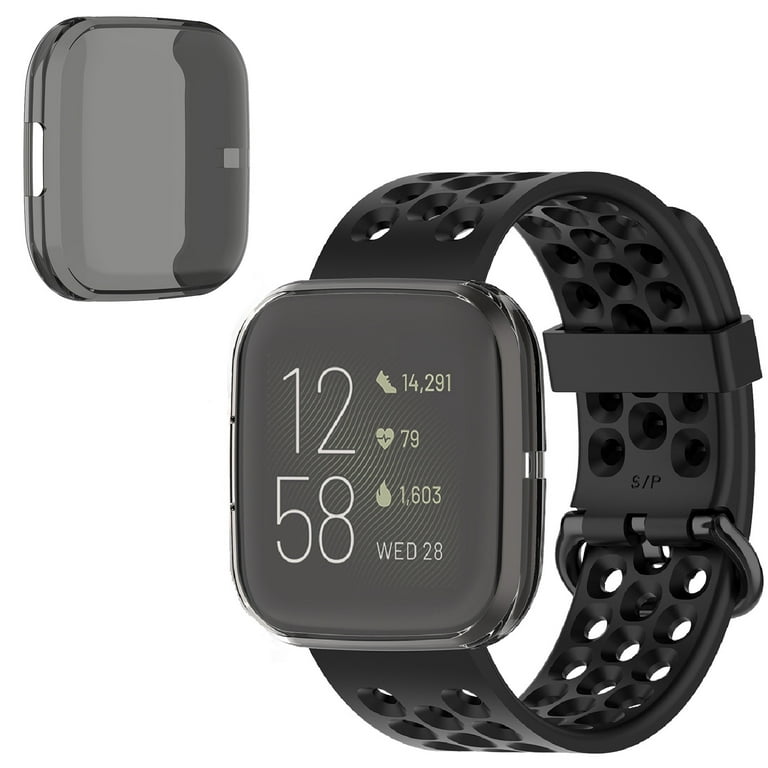gips trug alder Case Compatible with Fitbit Versa 2, Smart Watch Screen Protector Case Cover,  TSV TPU Slim Case Full Cover Bumper Anti-Shock Shatter-Resistant Protective  Soft Replacement Shell - Walmart.com