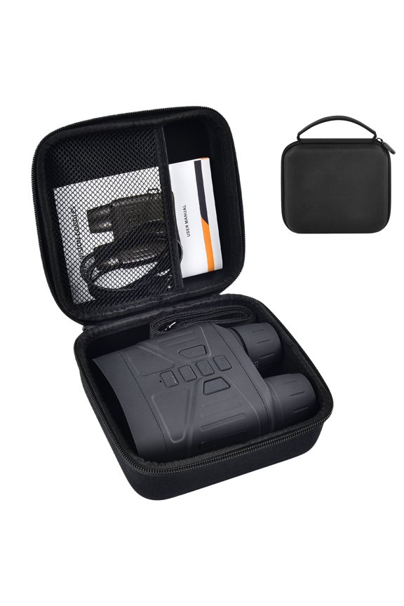 Case Compatible with Fvtga/for Vtiisamao Night Vision for Goggles - 4K Night Vision Binoculars, Holder for Telescopes Optics Scope, Mesh Pocket for 32GB Memory SD Card, Neck Strap (Case Only)