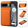 thumbnail image 1 of Case Compatible with Google Pixel 7 Pro, Wallet Case Credit Card Holder ID Slot Hidden Pocket Vertical and horizontal Kickstand Back Magnetic Shockproof Cover for Google Pixel 7 Pro, Orange, 1 of 5