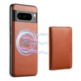 thumbnail image 1 of Case Compatible with Google Pixel 7 Pro, Wallet Case with Detachable Card Holder Magnetic, Classic PU Cowhide Leather Cover Wireless Charging for Men Women for Google Pixel 7 Pro, Brown, 1 of 13