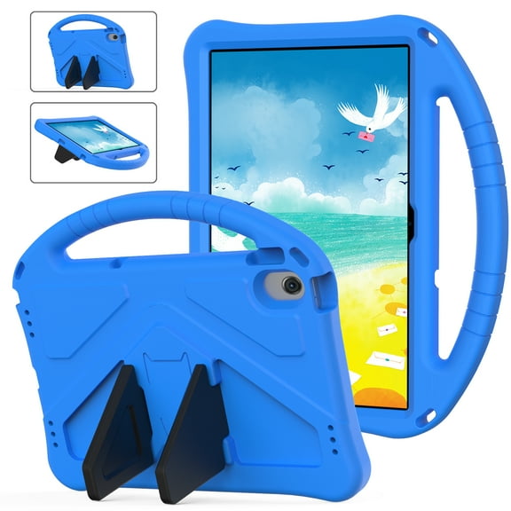 Case Compatible With Lenovo Tab M10 10.1" TB-X605F/TB-X505,Kids Friendly,With Handle and Contractible Kickstand,Lightweight Shockproof Rugged EVA Drop-proof Cute Cover Case,Blue