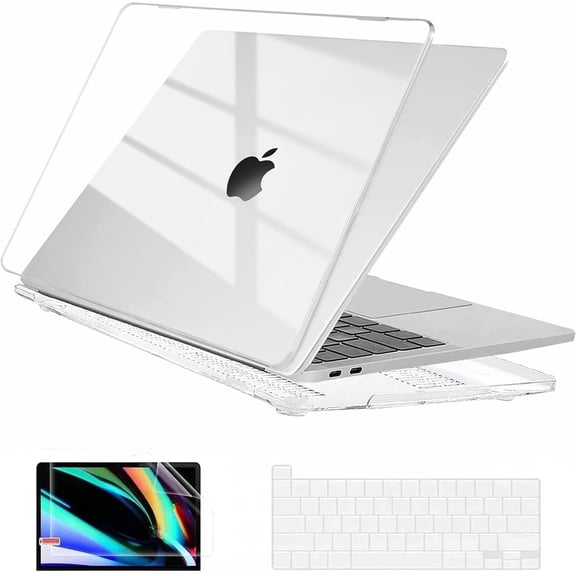 Case Compatible with MacBook Pro 13 inch M2 2024 2023 2022-2016 Release M1 A2338 A2289 A2251 A2159 A1989 A1706 A1708 Protective Hard Case with Keyboard Cover, Screen Protector, Crystal Clear