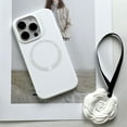 thumbnail image 1 of Case Compatible with MagSafe for iPhone 15 Pro Max - Built-in Magnets Silicone Soft Gel Rubber Shockproof Protective Anti-Scratch Phone Cover Girl Women Boy for iPhone 15 Pro Max, White, 1 of 3