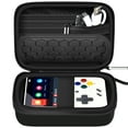 thumbnail image 1 of Case Compatible with Miyoo Mini Plus Portable Game Console, Holder for Handheld Game Player and External TF Card 64G, with Mesh Pocket for Charging Cable, Batteries and Accessories- Black (Box Only) [, 1 of 6