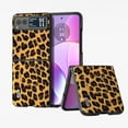 thumbnail image 1 of Case Compatible with Motorola Razr 40, Luxury Leopard Design Non-Slip + Shockproof Rugged PC Frame Drop Protective Ultra Slim Phone Case Cover for Motorola Razr 40, Gold, 1 of 6