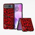 thumbnail image 1 of Case Compatible with Motorola Razr 40, Luxury Leopard Design Non-Slip + Shockproof Rugged PC Frame Drop Protective Ultra Slim Phone Case Cover for Motorola Razr 40, Red, 1 of 6