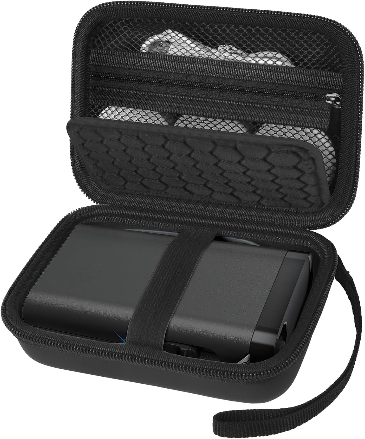 ProCase Etikettendrucker Tasche – Kompatibel Mit Nelko P21, NIIMBOT D110, Phomemo D30 & Co. – Schwarz, Robust, EVA