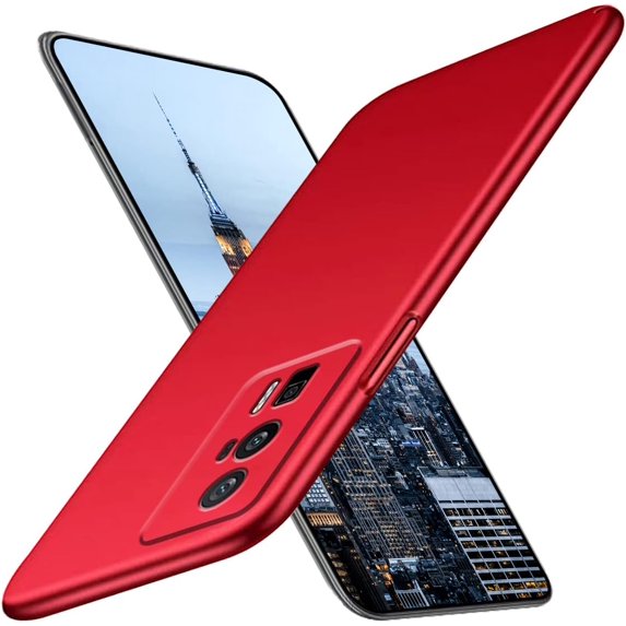 Case Compatible with Poco F5 Pro Case Shockproof, Ultra Thin Xiaomi Poco F5 Pro Case Matte Hard PC Phone Case Shockproof Anti-Scratch Protective Cases (Red)