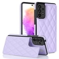 thumbnail image 1 of Case Compatible with Samsung Galaxy A52 5G, Stylish Card Slots Kickstand PU Leather Back Case Magnetic Closure RFID Blocking Drop Protective Shockproof Cover for Samsung Galaxy A52 5G, Purple, 1 of 8