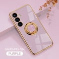 thumbnail image 1 of Case Compatible with Samsung Galaxy A54 5G, with Ring Holder Plating Kickstand Cover Slim Soft Flexible TPU Protective Shock-Absorbing Phone Cases for Women for Samsung Galaxy A54 5G - Lightpurple, 1 of 9