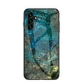 thumbnail image 1 of Case Compatible with Samsung Galaxy A55, Marble Pattern Temepered Glass Design Scratch-Resistant, TPU Bumper Shock-Proof Anti-Drop Protection, Frame Slightly Convex Protection Case, Green, 1 of 11