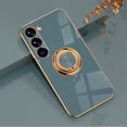 thumbnail image 1 of Case Compatible with Samsung Galaxy S23 Plus, with Ring Holder Plating Kickstand Cover Slim Soft Flexible TPU Protective Shock-Absorbing Phone Cases for Women for Samsung Galaxy S23 Plus - Gray, 1 of 9