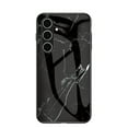 thumbnail image 1 of Case Compatible with Samsung Galaxy S24 FE, Marble Pattern Temepered Glass Design Scratch-Resistant, TPU Bumper Shock-Proof Anti-Drop Protection, Frame Slightly Convex Protection Case, Black, 1 of 9