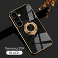 thumbnail image 1 of Case Compatible with Samsung Galaxy S24, with Ring Holder Plating Kickstand Cover Slim Soft Flexible TPU Protective Shock-Absorbing Phone Cases for Women for Samsung Galaxy S24 - Black, 1 of 10