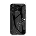 thumbnail image 1 of Case Compatible with Samsung Galaxy S25 Edge, Marble Pattern Temepered Glass Design Scratch-Resistant, TPU Bumper Shock-Proof Anti-Drop Protection, Frame Slightly Convex Protection Case, Black, 1 of 11