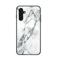 thumbnail image 1 of Case Compatible with Samsung Galaxy S25 Plus, Marble Pattern Temepered Glass Design Scratch-Resistant, TPU Bumper Shock-Proof Anti-Drop Protection, Frame Slightly Convex Protection Case, White, 1 of 11