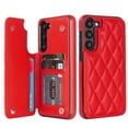 thumbnail image 1 of Case Compatible with Samsung Galaxy S25 Plus, Stylish Card Slots Kickstand PU Leather Back Case Magnetic Closure RFID Blocking Drop Protective Shockproof Cover for Samsung Galaxy S25 Plus, Red, 1 of 7