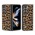 thumbnail image 1 of Case Compatible with Samsung Galaxy Z Fold 5, Luxury Leopard Design Non-Slip + Shockproof Rugged PC Frame Drop Protective Ultra Slim Phone Case Cover for Samsung Galaxy Z Fold 5, Light Gold, 1 of 5