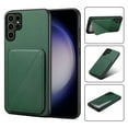 thumbnail image 1 of Case Compatible with Samsung S23 Ultra, Wallet Case Credit Card Holder ID Slot Hidden Pocket Vertical and horizontal Kickstand Back Magnetic Shockproof Cover for Samsung Galaxy S23 Ultra, Green, 1 of 8