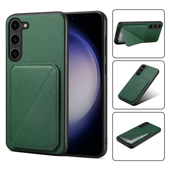 Case Compatible with Samsung S24 Plus,Wallet Case with Hidden Card Holder, withKickstand Card Slots Classic PU Cowhide Leather Cover for Men Women Girls for Samsung Galaxy S24 Plus,green