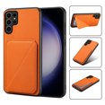 thumbnail image 1 of Case Compatible with Samsung S24 Ultra, Hidden Wallet Credit Card Holder Slot Cover Design Back Pocket Classic Slim Premium Leather Hybrid Protective Bumper for Samsung Galaxy S24 Ultra, Orange, 1 of 10