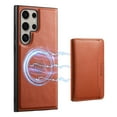thumbnail image 1 of Case Compatible with Samsung S24 Ultra Wallet Case, Premium Leather 2 in 1 Detachable Wallet Card Holder Kickstand Magnetic Wireless Charging Protective Cover for Samsung Galaxy S24 Ultra, Brown, 1 of 15
