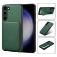 thumbnail image 1 of Case Compatible with Samsung S24, Wallet Case with Hidden Card Holder, withKickstand Card Slots Classic PU Cowhide Leather Cover for Men Women Girls for Samsung Galaxy S24, Green, 1 of 10