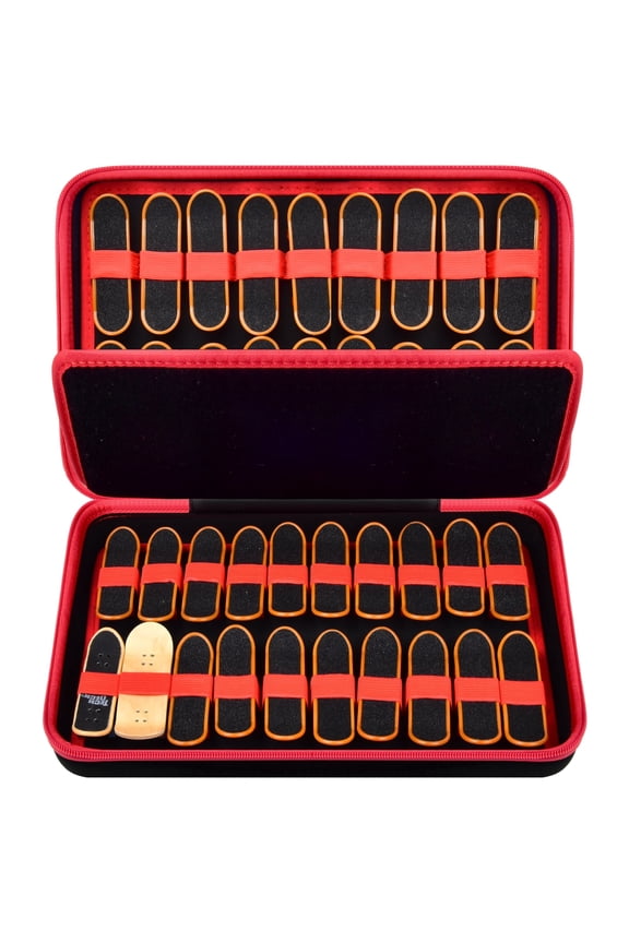 Case Compatible with Tech Deck Ultra DLX Fingerboard 4-Pack, Also Holds 38PCS for HOMETALL/for Gr8ware Collectible Mini Skateboards (Red)
