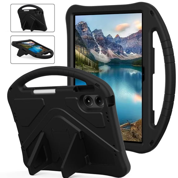 Case Compatible With Walmart Onn 7" Gen 4 (2024),Kids Friendly,With Handle and Contractible Kickstand,Lightweight Shockproof Rugged EVA Drop-proof Cute Cover Case,Black