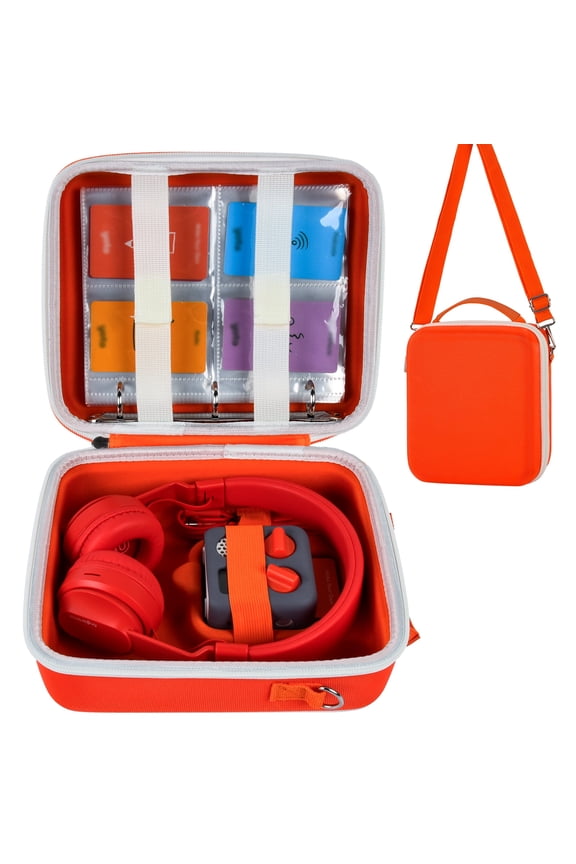 Case Compatible with Yoto Mini Kids Audio & Music Player, Portable Radio Storage Holder for Children Speaker Headphone- Orange (Box Only)