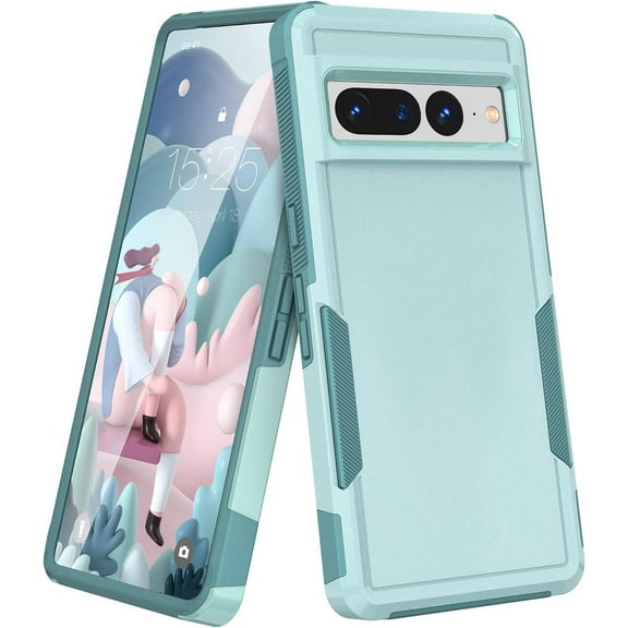 Case Compatible for Google Pixel 7 Pro Case, Dual-Layer Protective Shockproof Heavy-Duty Bumper Phone Case Cover for Google Pixel 7 Pro Case - Mint