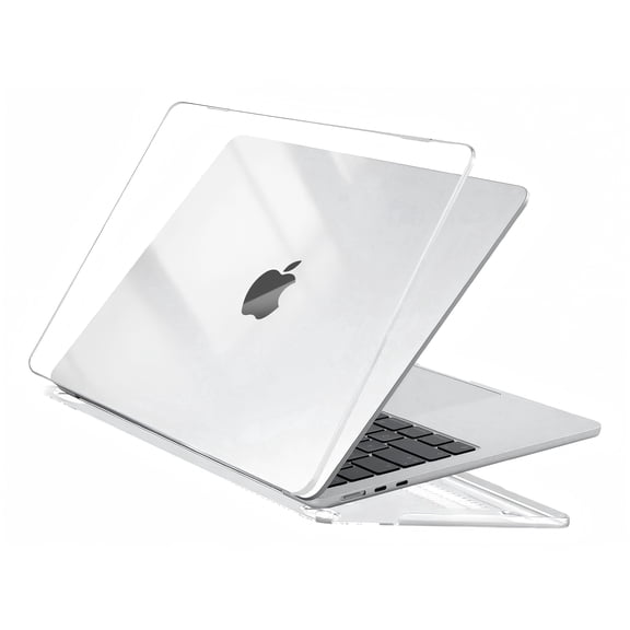 Case Compatible for MacBook Air 13.6 inch M3 M2 2024 2023 2022 Release Model A3113 A2681 with Touch ID, Plastic Hard Shell Cover, Crystal Clear