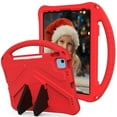 thumbnail image 1 of Case Compatible With iPad 6th/5th Gen 9.7"(2018/2017),Kids Friendly,With Handle and Contractible Kickstand,Lightweight Shockproof Rugged EVA Drop-proof Cute Cover Case,Red, 1 of 7