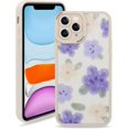 thumbnail image 1 of Case Compatible for iPhone 11 Pro Max, Spring Flower Floral Design for Women Girl Shockproof TPU Bumper Cover for iPhone 11 Pro Max (6.5 inch), Purple Flower, 1 of 7