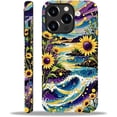 thumbnail image 1 of Case Compatible with iPhone 11 Pro, Watercolor Sky Sunflowers and Waves Phone case, Hybrid Double-Layer Protection for Women Girls, Shockproof Fingerprint Resistant Design, 1 of 6