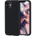 thumbnail image 1 of Case Compatible for iPhone 11 with Screen Protector, Liquid Silicone Gel Rubber Shockproof Slim Shell with Soft Microfiber Cloth Lining Cushion Cover (2019 6.1")-Black, 1 of 16