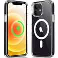 thumbnail image 1 of Case Compatible with iPhone 12/12 Pro Case, Compatible with MagSafe Wireless Charging, Transparent Anti-Scratch Back Shockproof Protective Slim Thin Phone Case Cover, Clear, 1 of 18