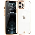 thumbnail image 1 of Case Compatible with iPhone 12 Pro Case Crystal Clear Transparent Design Back Bumper Shockproof Slim Fit Soft TPU Silicone Protective Phone Case Cover for iPhone 12 Pro 6.1 inch, White, 1 of 7