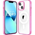 thumbnail image 1 of Case Compatible with iPhone 13 Case, Compatible with MagSafe Wireless Charging, Transparent Anti-Scratch Back Shockproof Protective Slim Thin Phone Case Cover, Translucent Pink, 1 of 15
