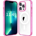 thumbnail image 1 of Case Compatible with iPhone 13 Pro Max Case, Compatible with MagSafe Wireless Charging, Transparent Anti-Scratch Back Shockproof Protective Slim Thin Phone Case Cover, Translucent Pink, 1 of 16